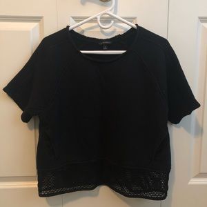 Banana Republic Black Mesh 80s inspired Sweater M